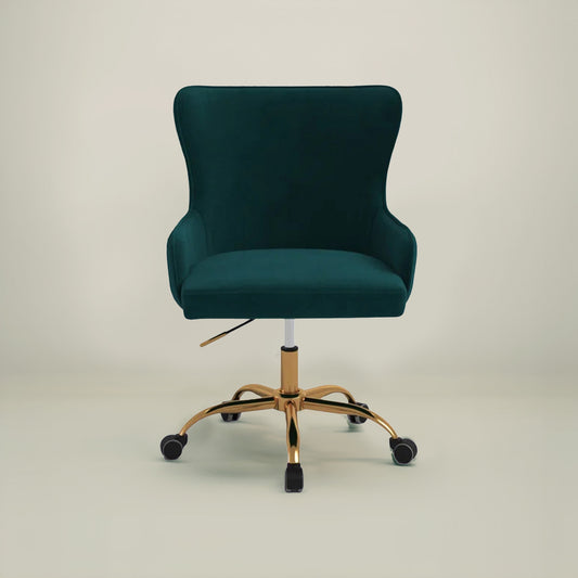 Velvet Sleek Office Chair Green