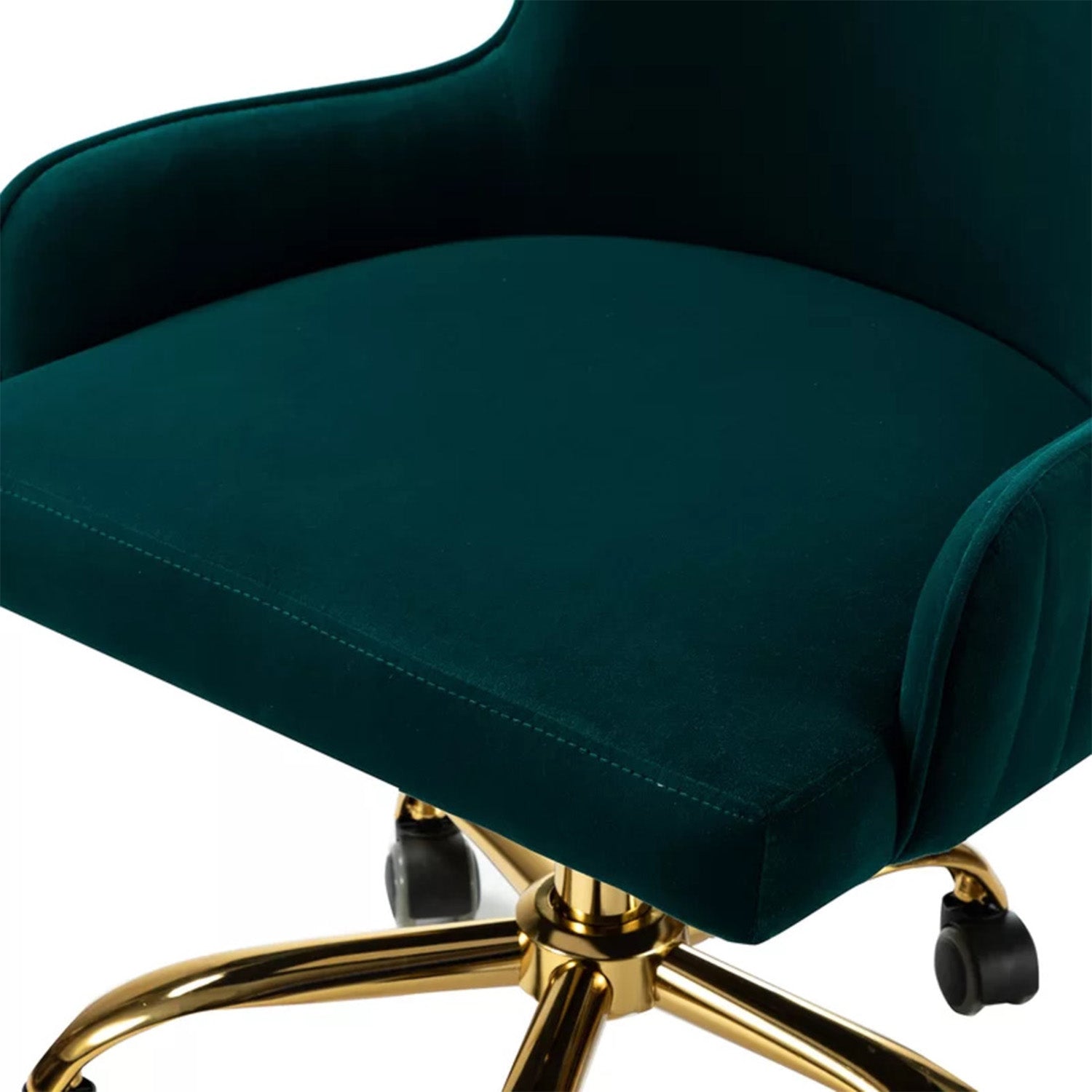 Velvet Sleek Office Chair Green