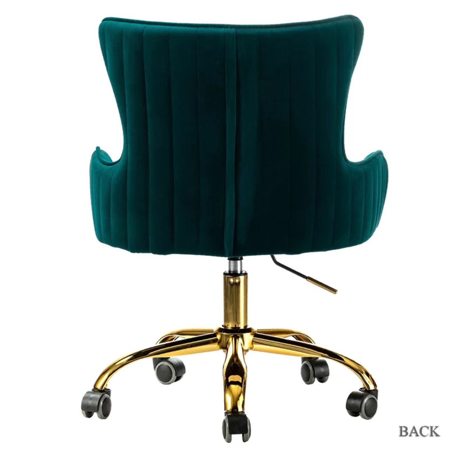 Velvet Sleek Office Chair Green