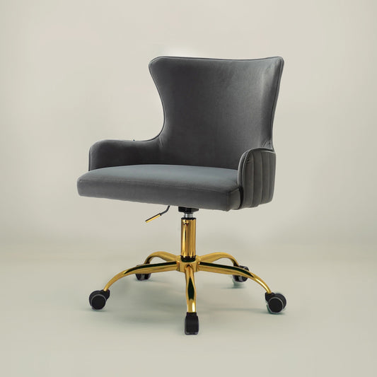 Velvet Sleek Office Chair Grey
