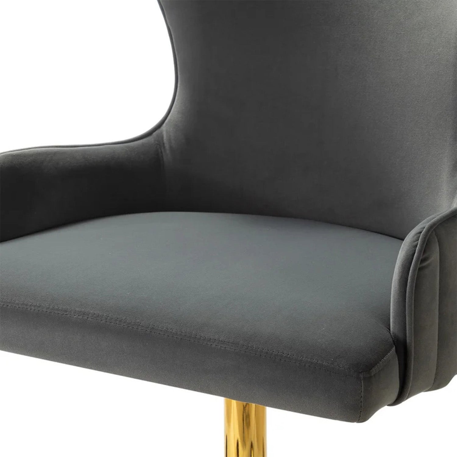 Velvet Sleek Office Chair Grey