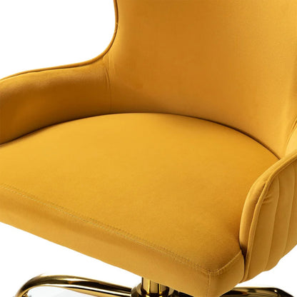 Velvet Sleek Office Chair Yellow
