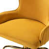 Velvet Sleek Office Chair Yellow