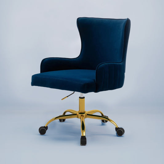 Velvet Sleek Office Chair Blue