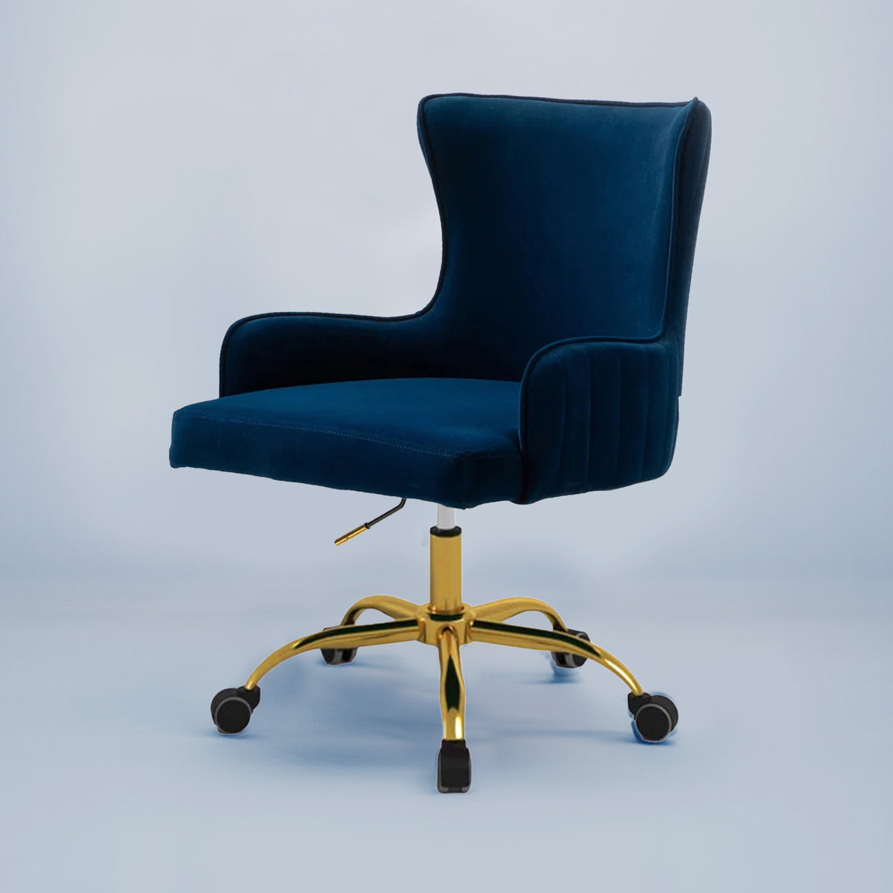 Velvet Sleek Office Chair Blue