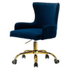 Velvet Sleek Office Chair Blue