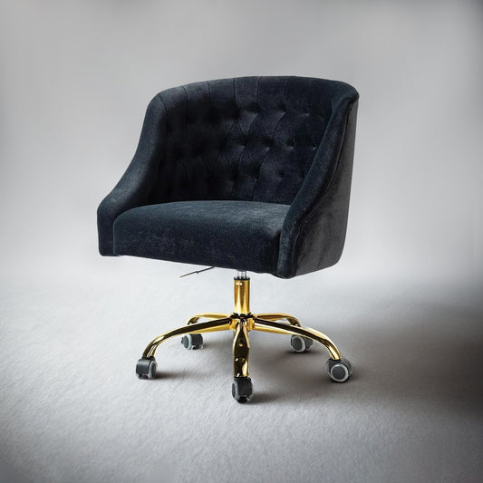 Sophisticated Velvet Office Chair Grey