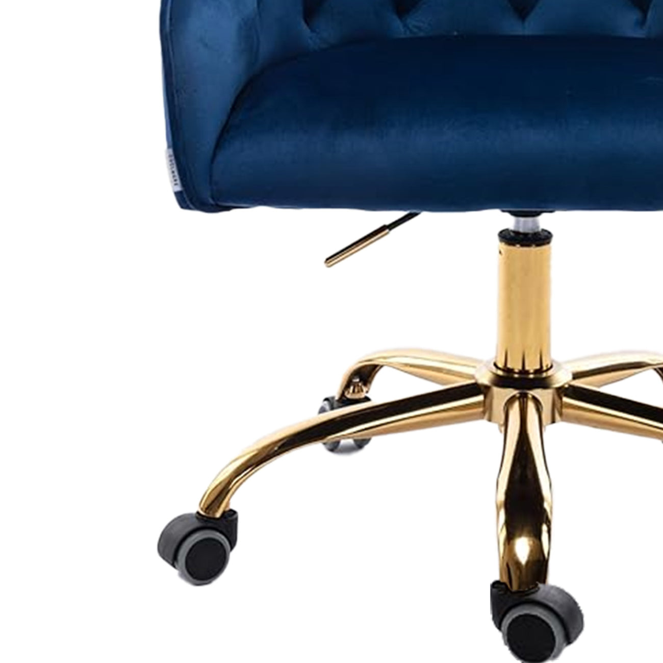 Sophisticated Velvet Office Chair Blue