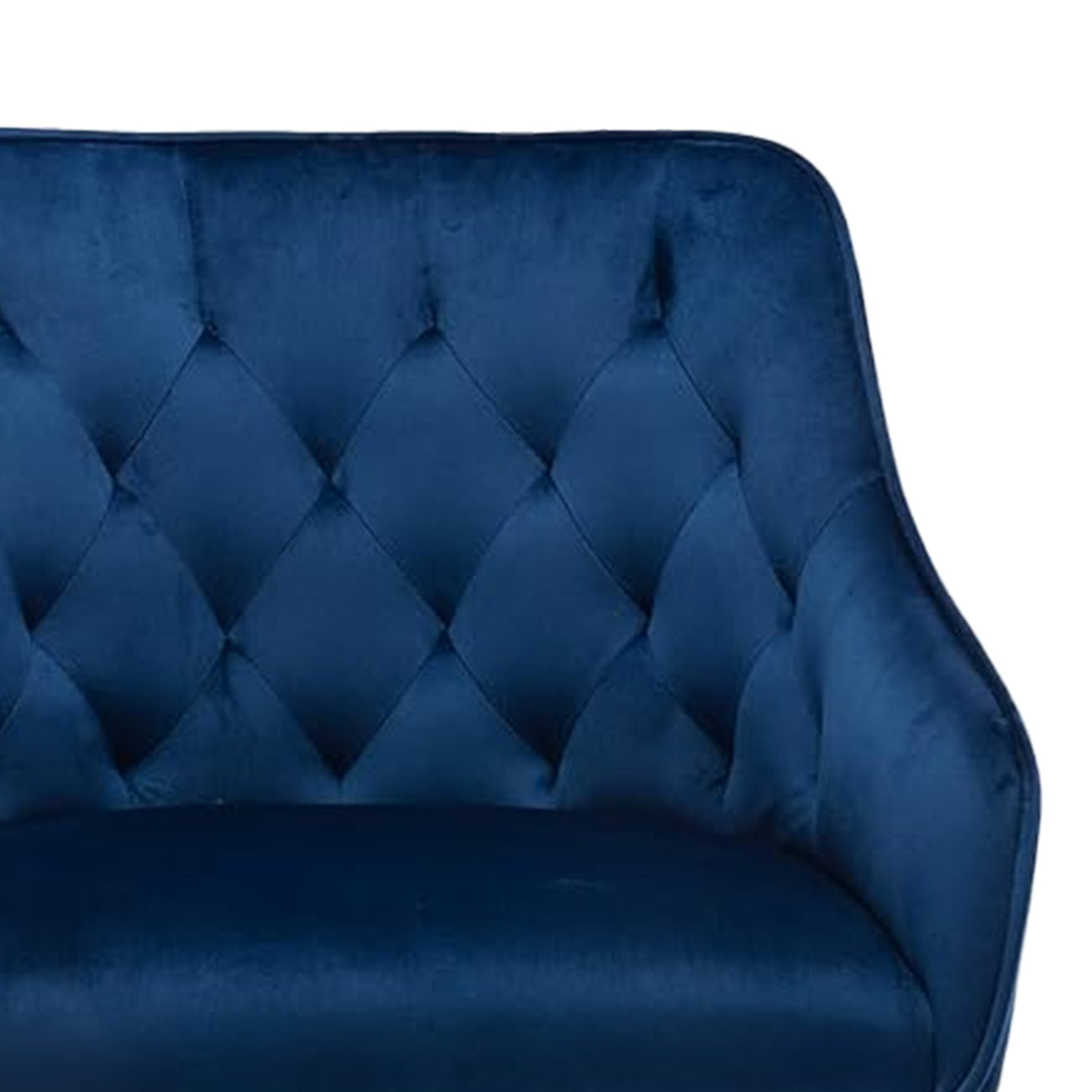 Sophisticated Velvet Office Chair Blue