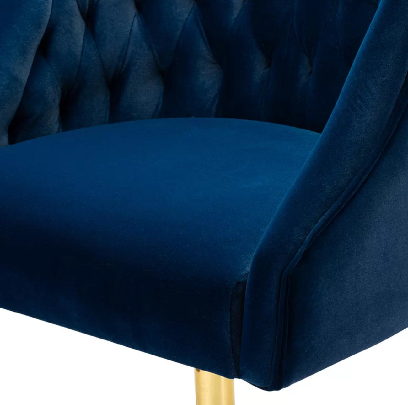 Sophisticated Velvet Office Chair Blue