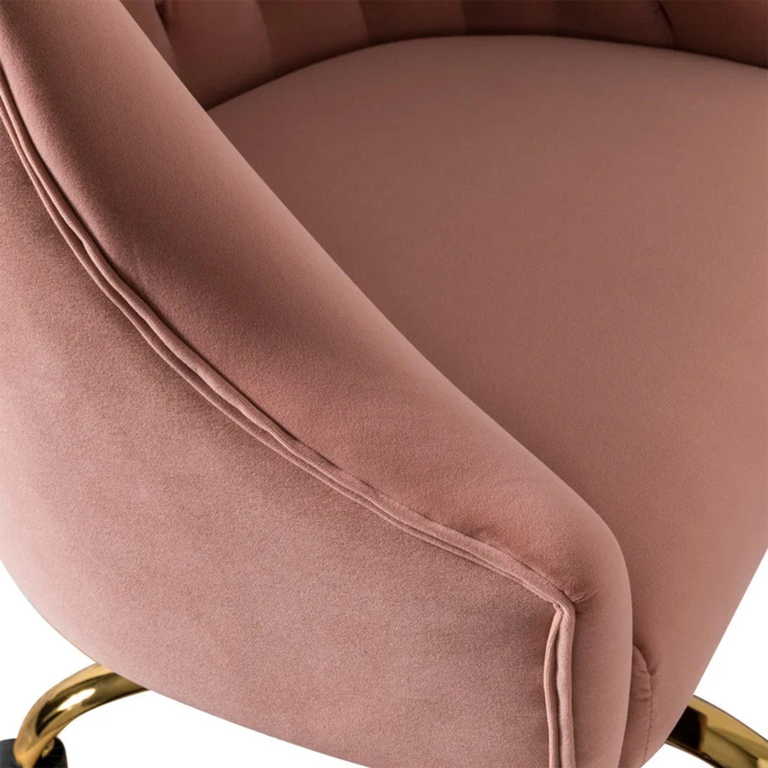 Sophisticated Velvet Office Chair Pink