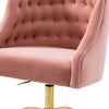 Sophisticated Velvet Office Chair Pink