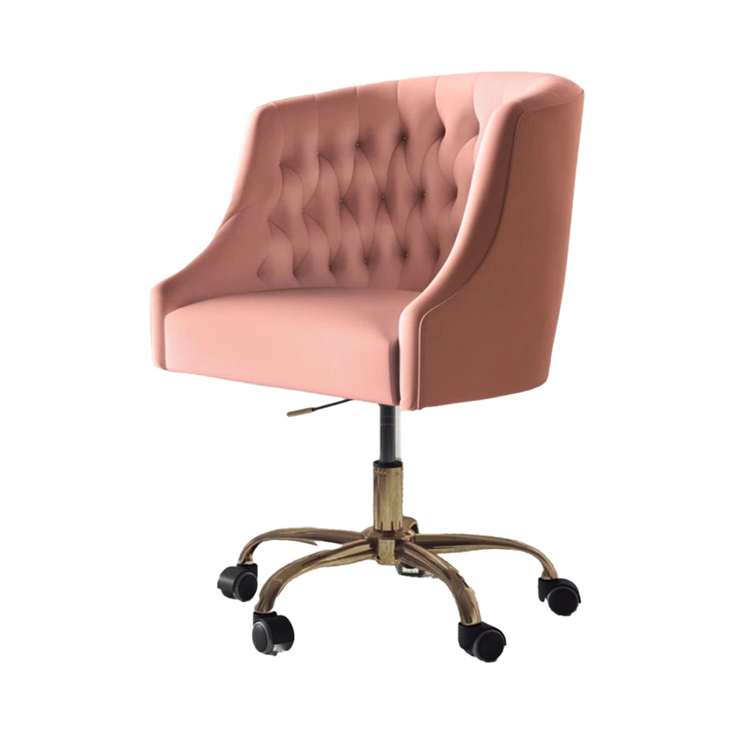 Sophisticated Velvet Office Chair Pink