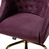 Sophisticated Velvet Office Chair Purple