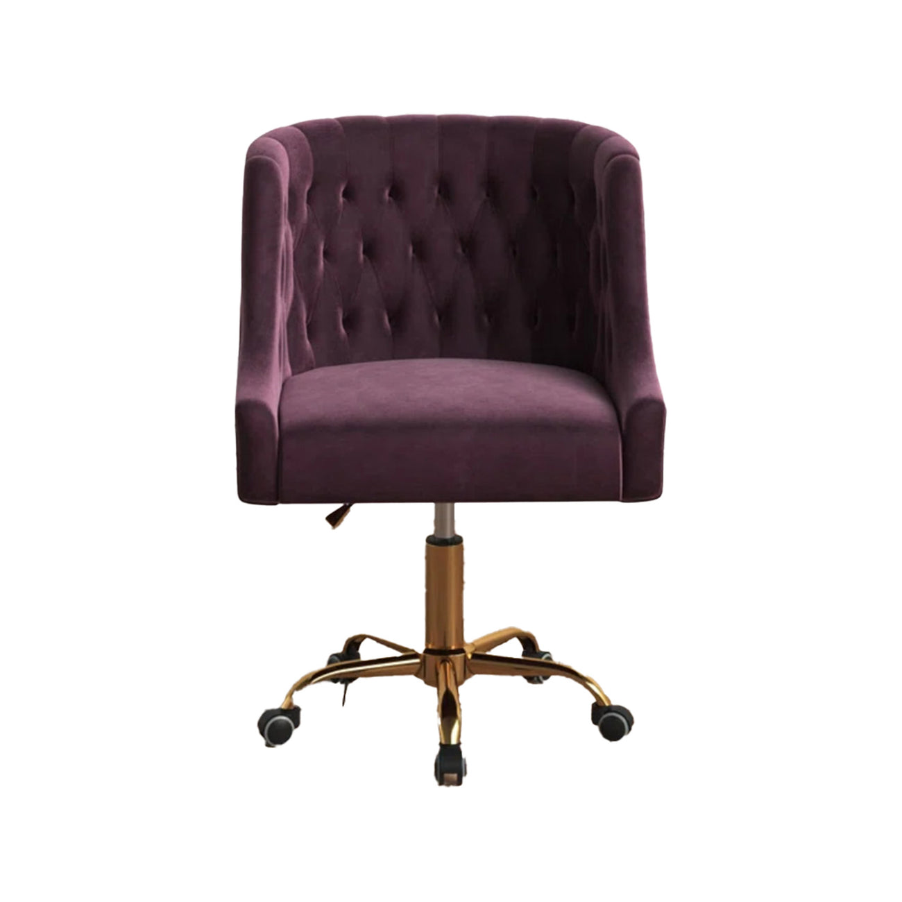 Sophisticated Velvet Office Chair Purple