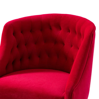 Sophisticated Velvet Office Chair Red