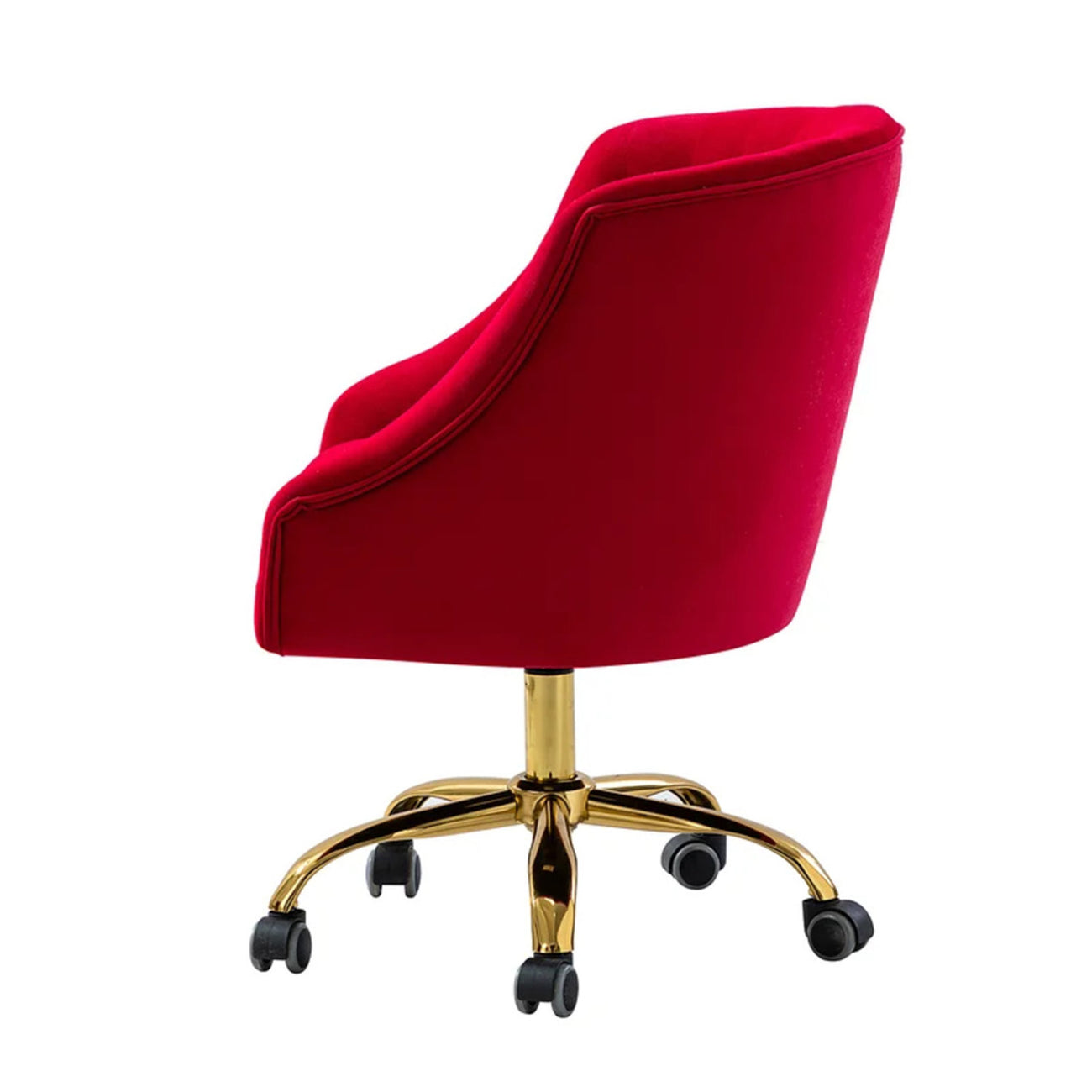 Sophisticated Velvet Office Chair Red