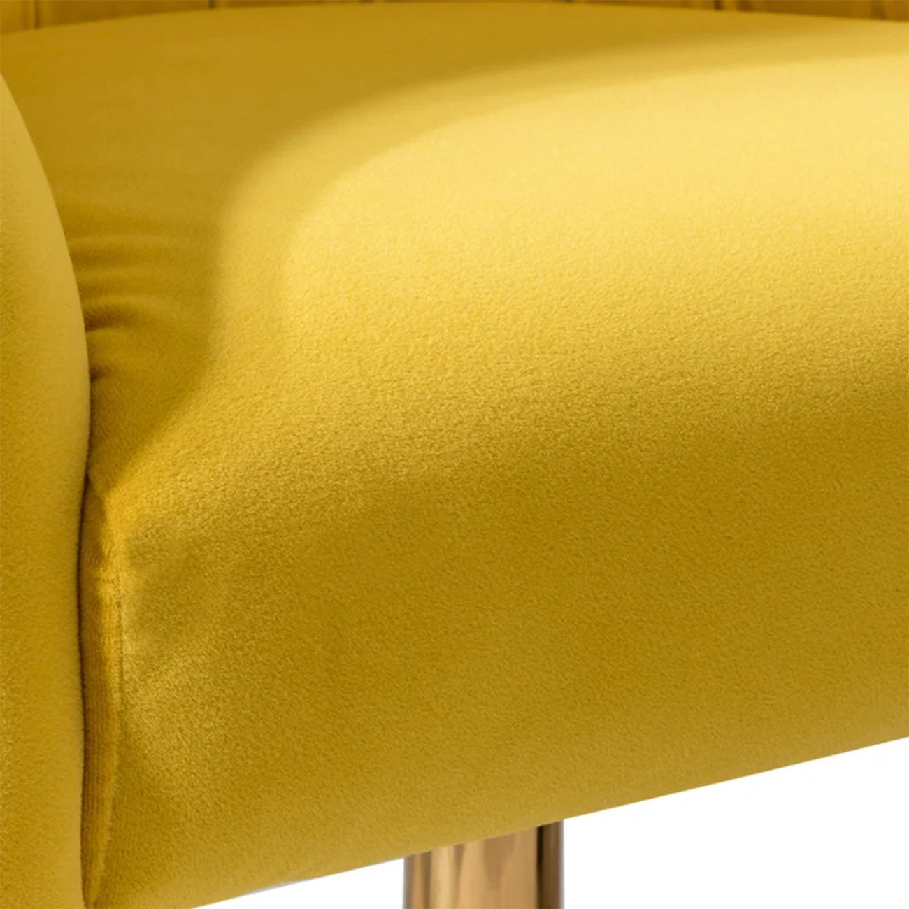 Sophisticated Velvet Office Chair Yellow