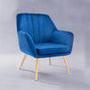 Sumptuous Barrel Velvet Lounge Chair Blue