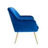 Sumptuous Barrel Velvet Lounge Chair Blue