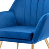 Sumptuous Barrel Velvet Lounge Chair Blue