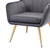 Sumptuous Barrel Velvet Lounge Chair Grey