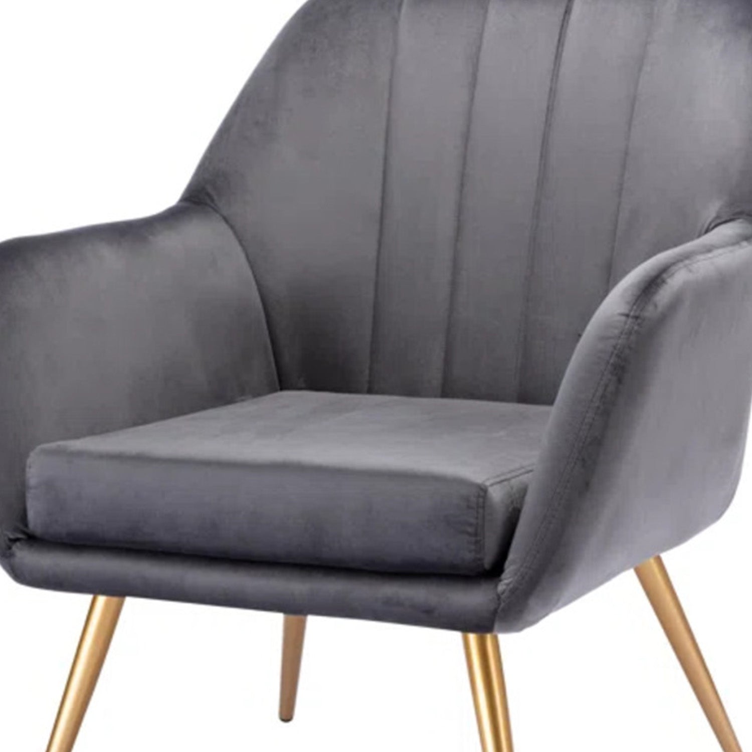 Sumptuous Barrel Velvet Lounge Chair Grey