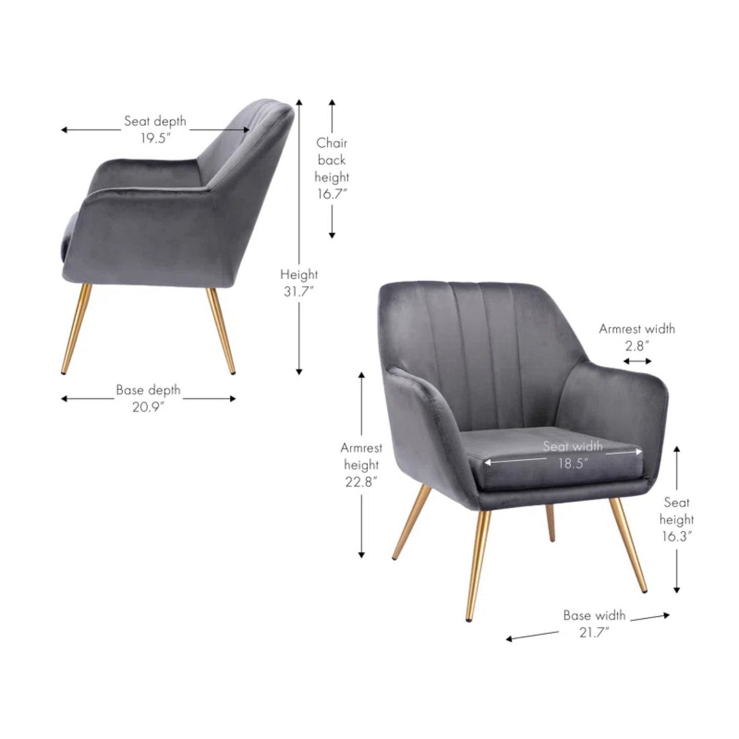Sumptuous Barrel Velvet Lounge Chair Grey
