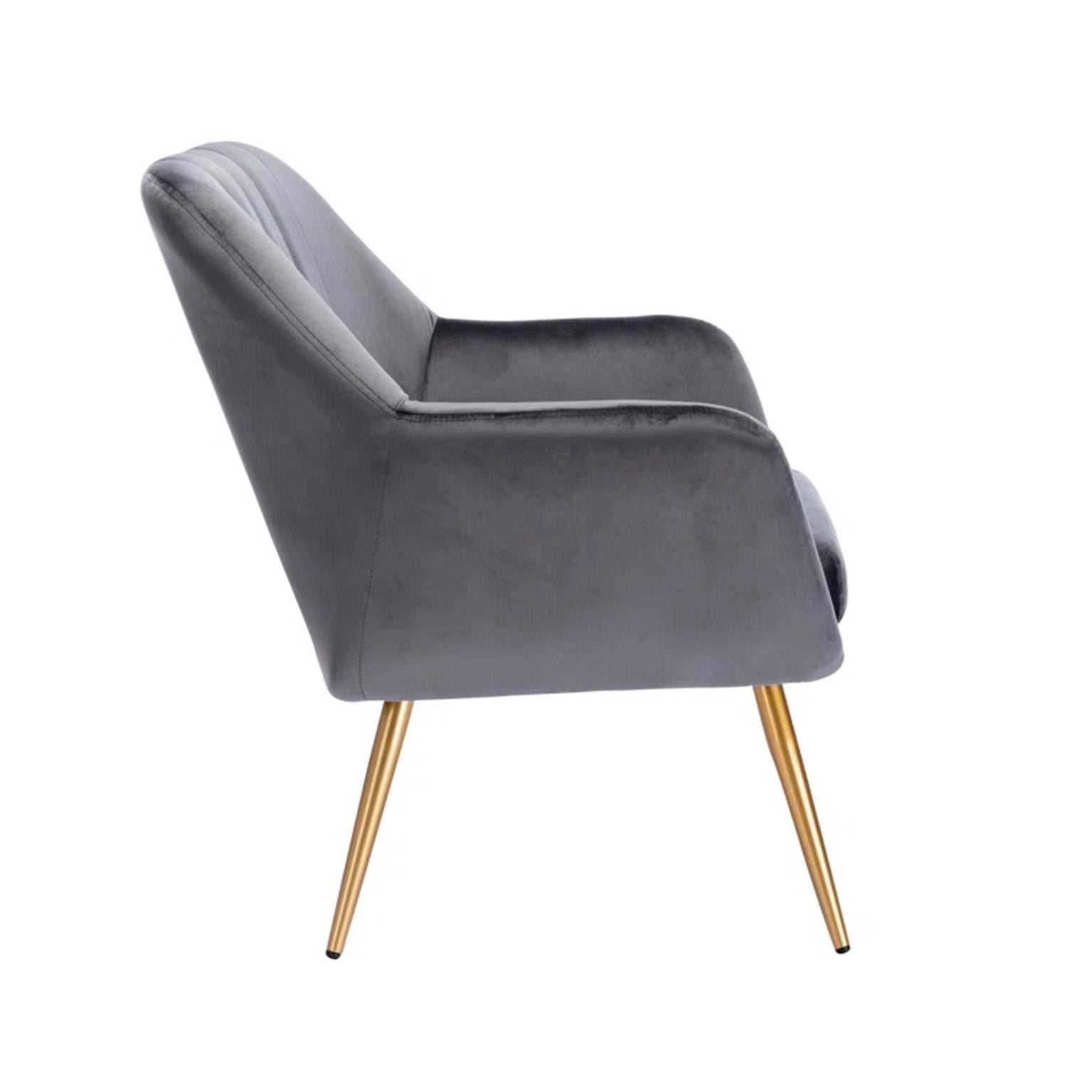 Sumptuous Barrel Velvet Lounge Chair Grey