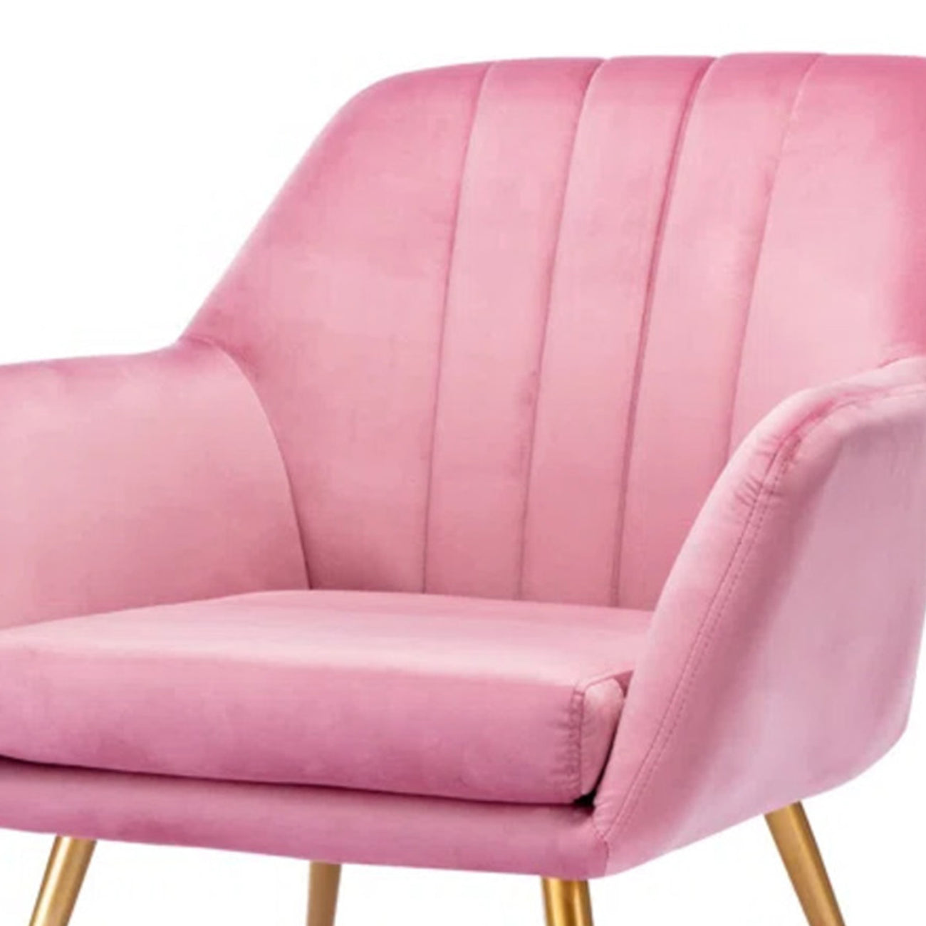 Sumptuous Barrel Velvet Lounge Chair Pink