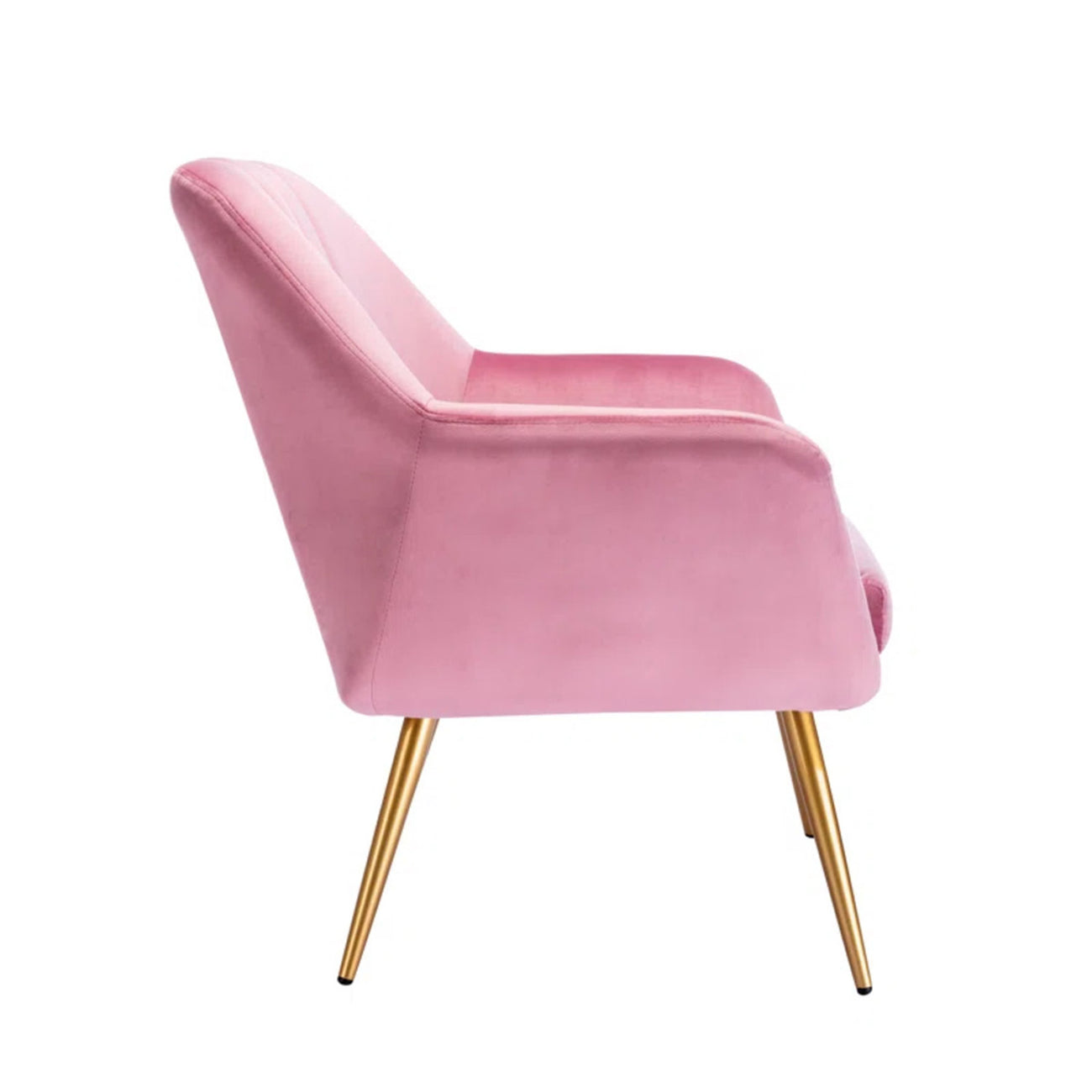 Sumptuous Barrel Velvet Lounge Chair Pink