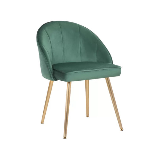 Sleek Velvet Dining Chair Green
