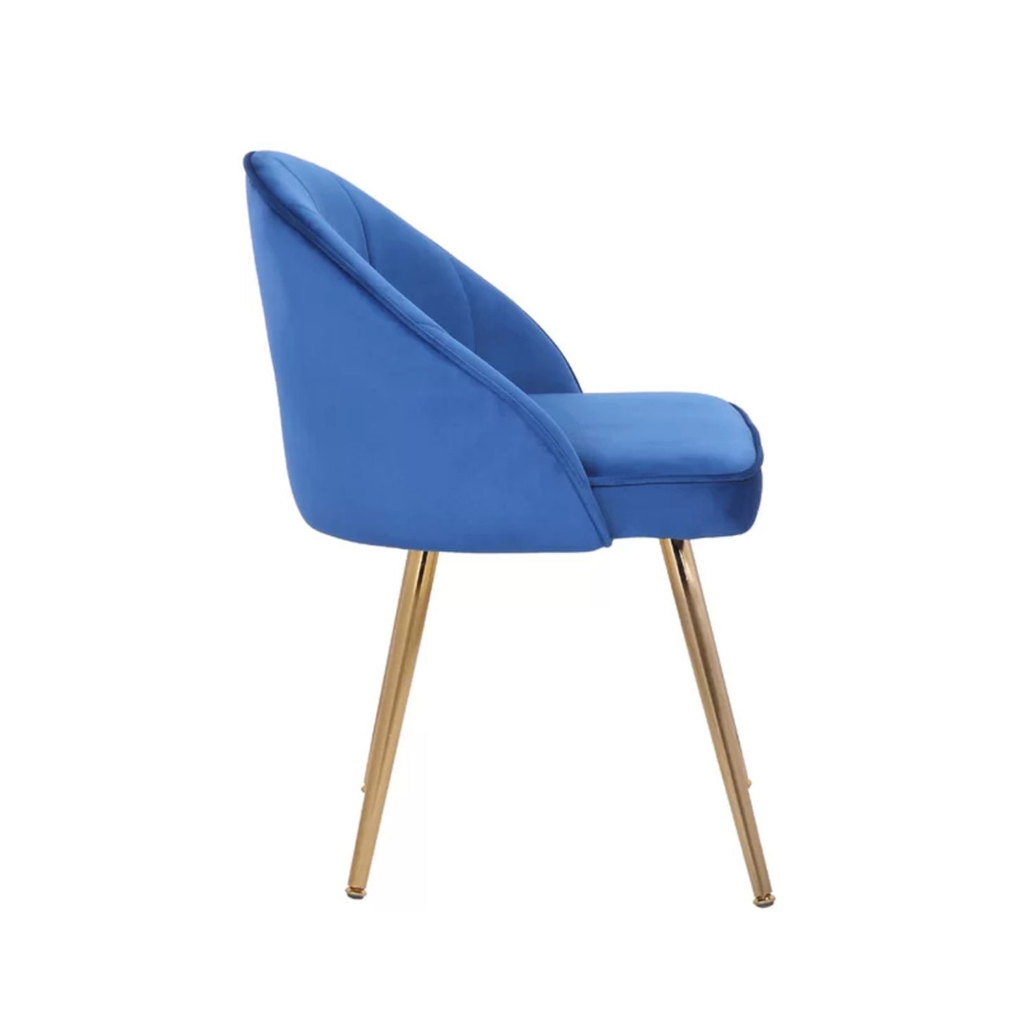 Sleek Velvet Dining Chair Blue