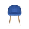 Sleek Velvet Dining Chair Blue