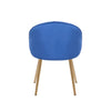 Sleek Velvet Dining Chair Blue