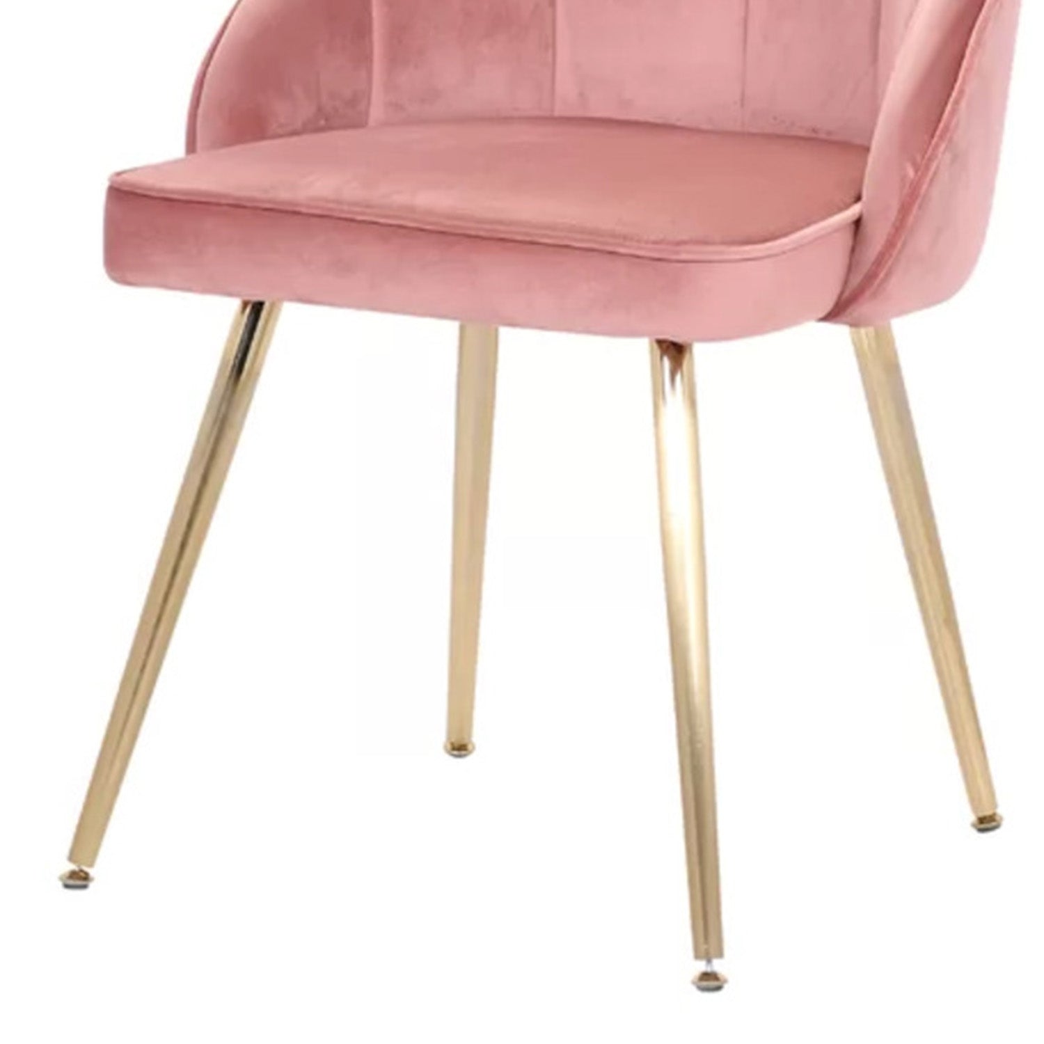 Sleek Velvet Dining Chair Pink