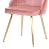 Sleek Velvet Dining Chair Pink