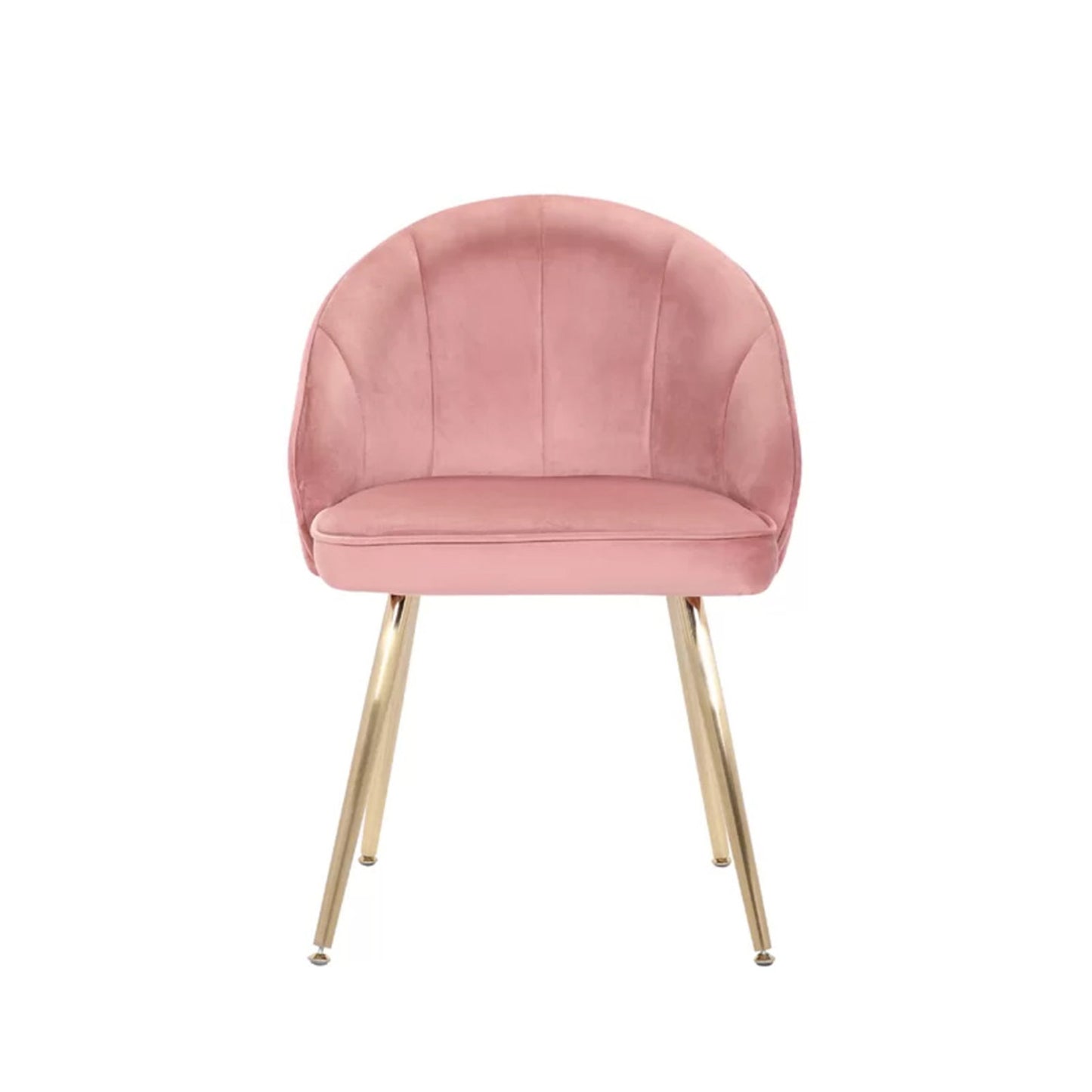 Sleek Velvet Dining Chair Pink