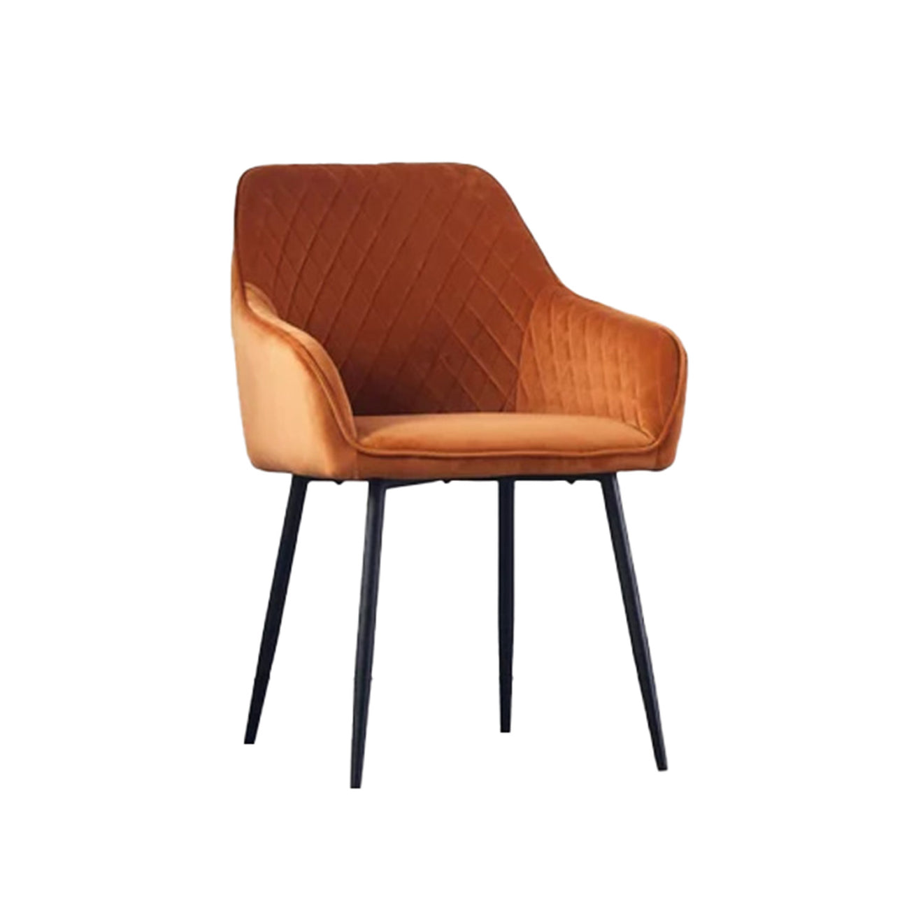 Opulent Velvet Dining Chair Orange