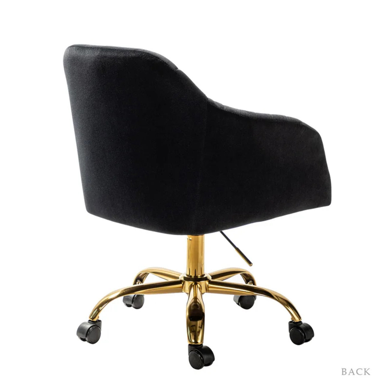 Luxurious Velvet Office Designer Chair Black