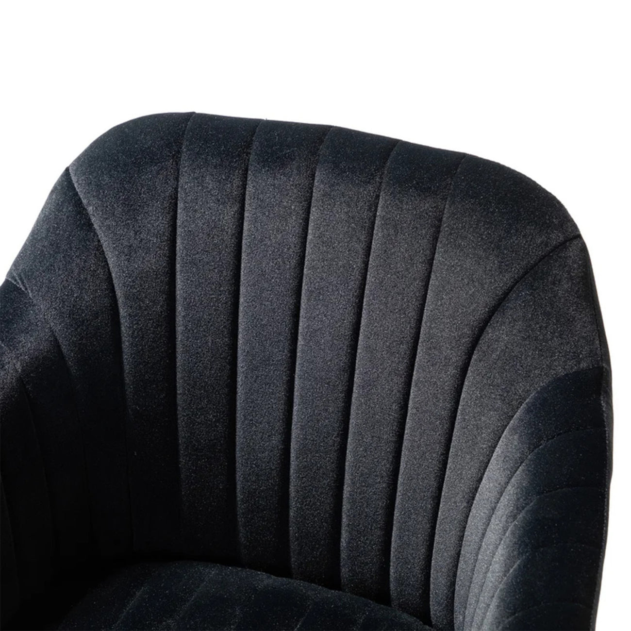 Luxurious Velvet Office Designer Chair Black