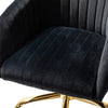 Luxurious Velvet Office Designer Chair Black