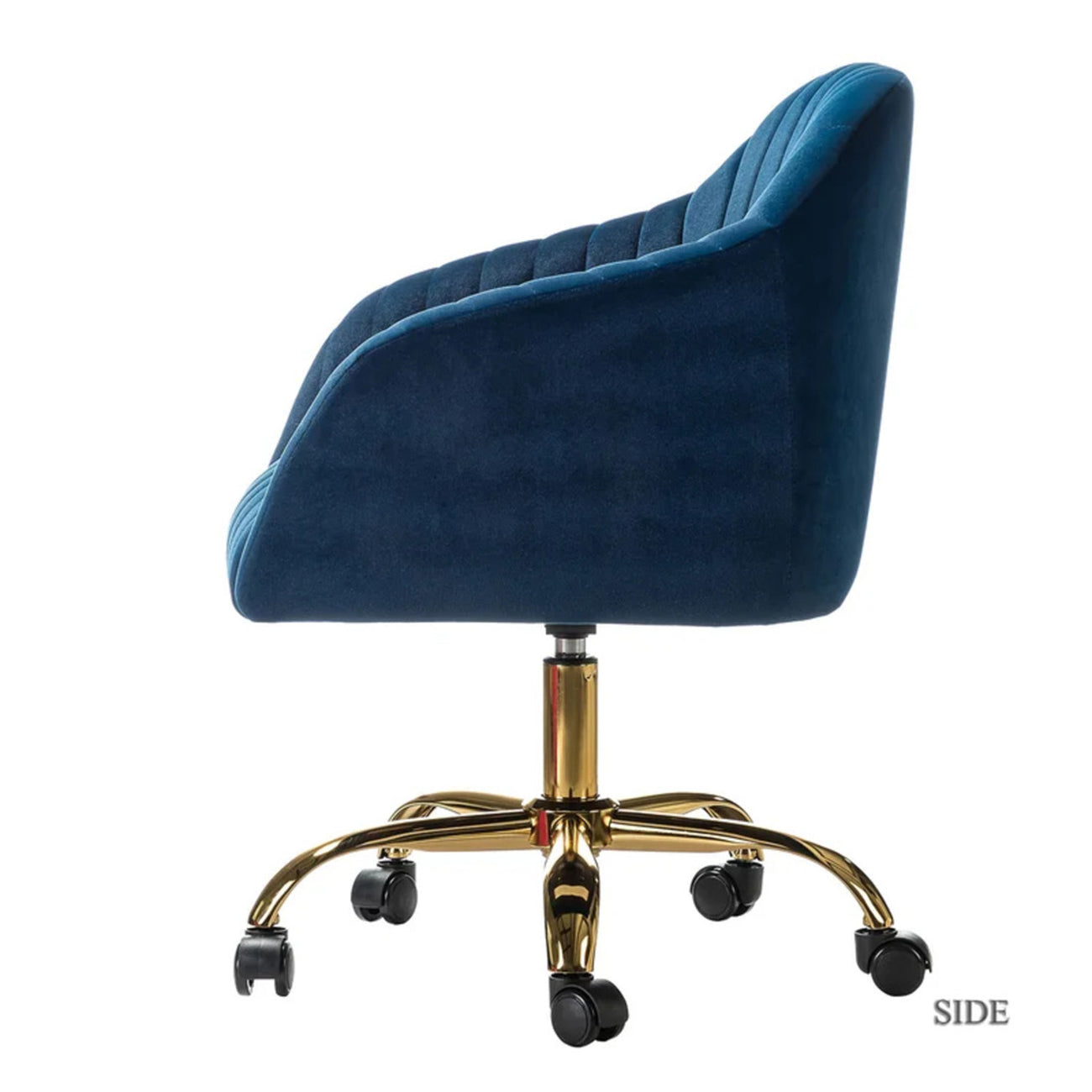 Luxurious Velvet Office Designer Chair Blue