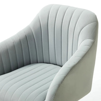 Luxurious Velvet Office Designer Chair Light Grey