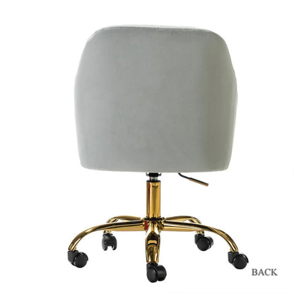 Luxurious Velvet Office Designer Chair Light Grey
