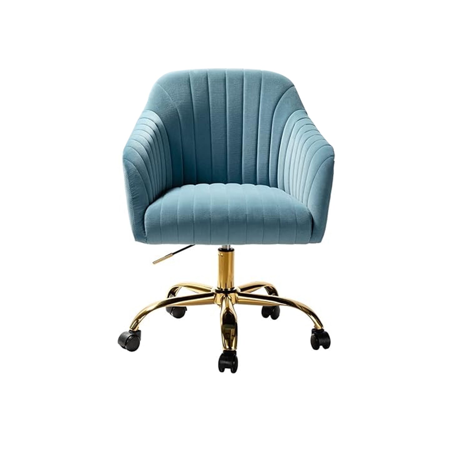 Luxurious Velvet Office Designer Chair Light Blue
