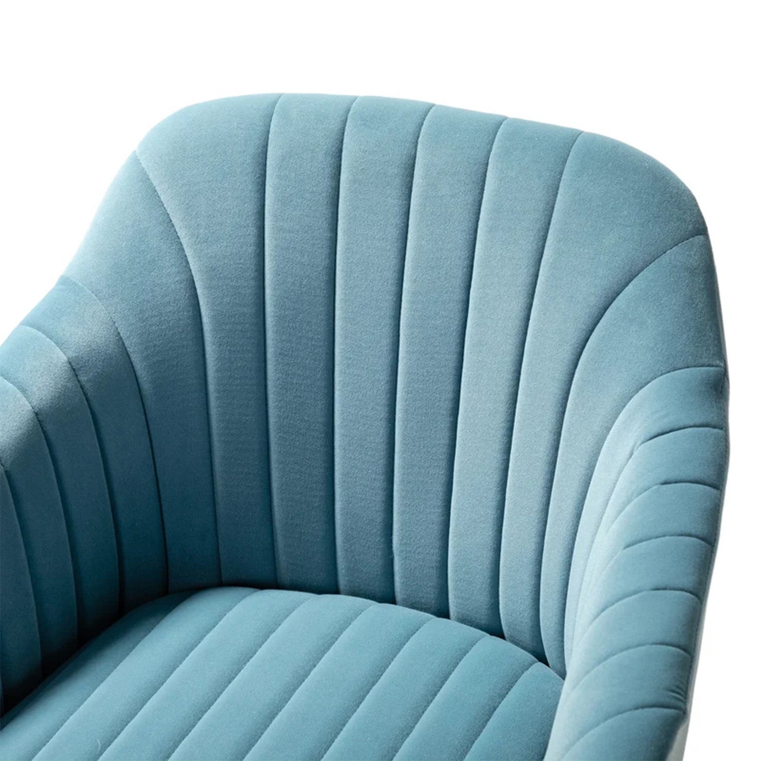 Luxurious Velvet Office Designer Chair Light Blue