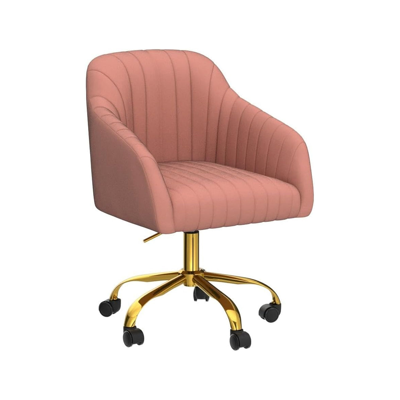 Luxurious Velvet Office Designer Chair Blush Pink