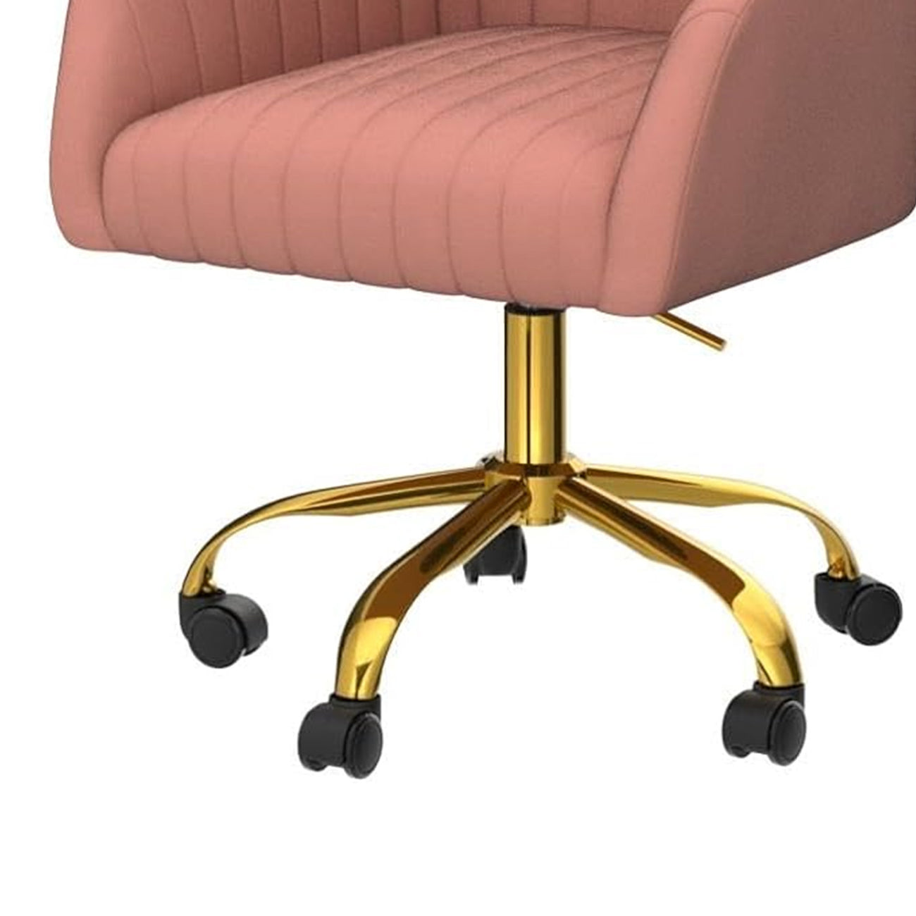 Luxurious Velvet Office Designer Chair Blush Pink