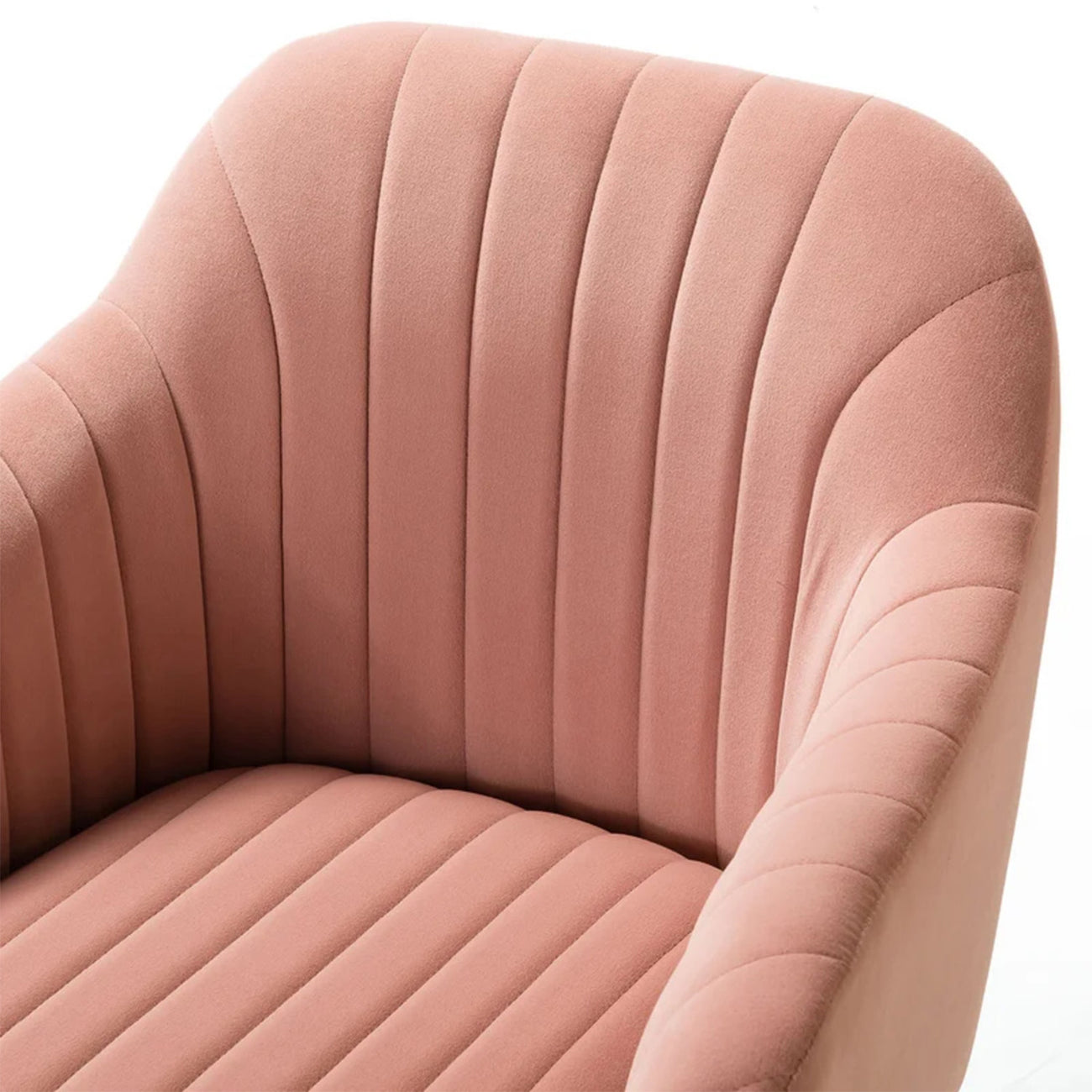 Luxurious Velvet Office Designer Chair Blush Pink